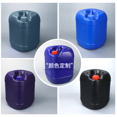 Balde de plástico HDPE empilhável em barril quadrado azul selo 25 litros