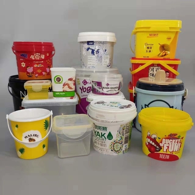 Balde de tinta de plástico de qualidade alimentar 20 litros várias cores tamanhos com tampa