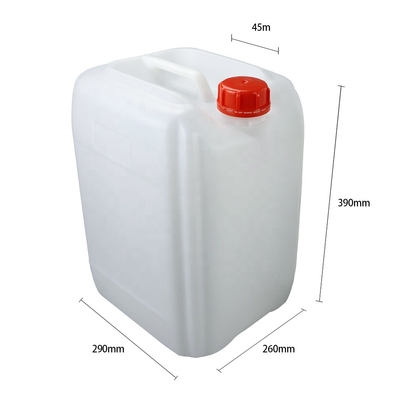 Tanque de água quadrado branco 20 litro do plástico do HDPE do calibre 47mm 450g