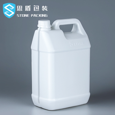 Quadrado plástico do HDPE branco de 128 FL OZ 5 OEM da cubeta 220g do galão