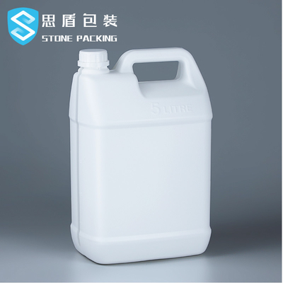 Quadrado plástico do HDPE branco de 128 FL OZ 5 OEM da cubeta 220g do galão