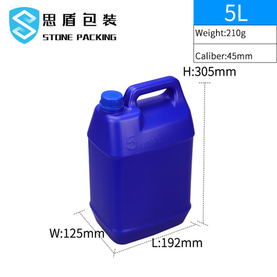 Cilindro 5L plástico superior do parafuso Leakproof 2,5 galões 1 galão 0,5 galões