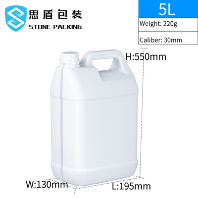 Cilindro plástico plástico 220g da garrafa 5L do HDPE do calibre 30mm