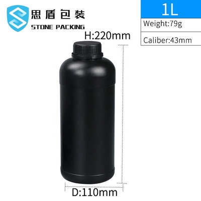 Gravura em àgua forte ácida LML Matte Black Plastic Bottles detergente 110*220*43mm