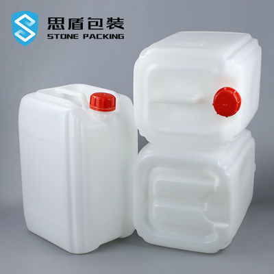Hdpe translúcido branco Jerry Can do armazenamento químico 41mm 20 litros