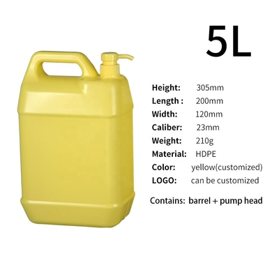 Garrafa plástica do HDPE 5l de SIDUN com punho 200*120*305mm
