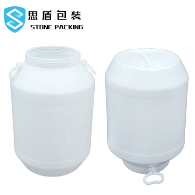 Tambor 60l plástico químico branco do HDPE 100% com tampa