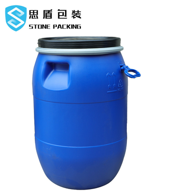 Parte superior aberta do tambor 120l químico azul plástico redondo do HDPE 100%