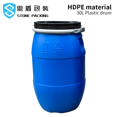 Recipiente de plástico 30l do HDPE do cilindro 160l com aro do ferro