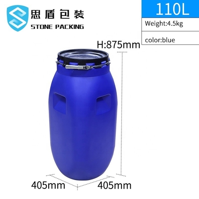 cubeta azul 4.5kg do HDPE do ODM do OEM do recipiente plástico do HDPE 110L