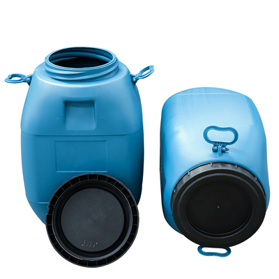 Cilindro azul do recipiente de plástico do HDPE 60L do HDPE 100% com tampa