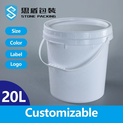 Diâmetro 30cm da parte superior cubeta da pintura de 20 litros com o punho 90 mil. grosso