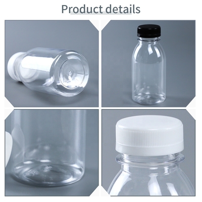 Garrafas plásticas 250ml 28g do ANIMAL DE ESTIMAÇÃO plástico claro dos produtos 34mm do agregado familiar