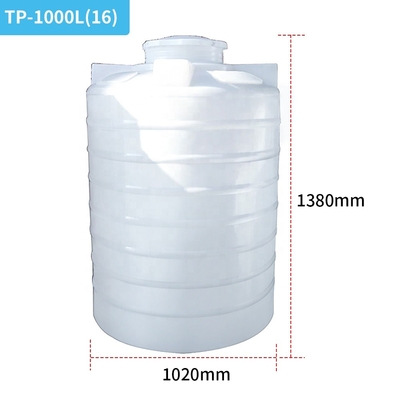 Cilindro do ISO 9001 fora do armazenamento da água diâmetro superior 720mm de 1000 tanques da água do litro