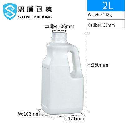 HDPE superior Jerry Can plástico 2L 5L dos cilindros do parafuso ácido gravura em àgua forte 36mm