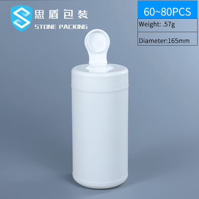 Cilindro superior aberto plástico do HDPE do recipiente 750ML do HDPE do resíduo metálico