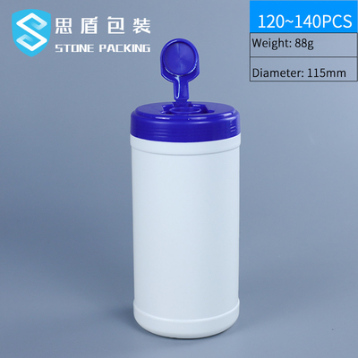 Cilindro superior aberto plástico do HDPE do recipiente 750ML do HDPE do resíduo metálico