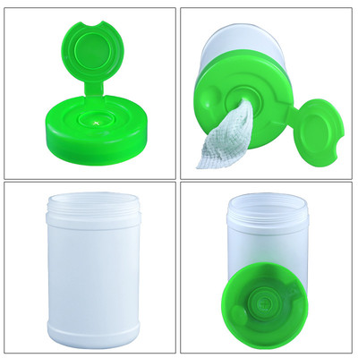Recipiente plástico 900g das limpezas molhadas translúcidas do HDPE do tampão de parafuso