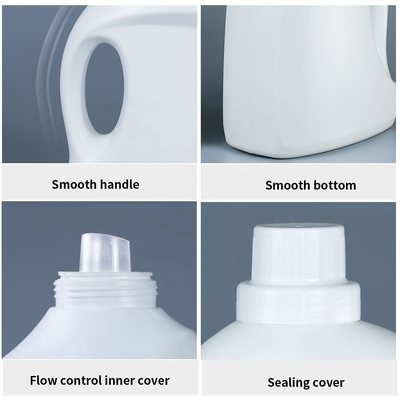 garrafas vazias 2kg 5kg do detergente para a roupa do HDPE do tampão de parafuso de 60mm