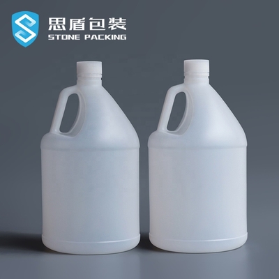 Círculo translúcido do HDPE 3.8L recipientes químicos de 1 galão com punho