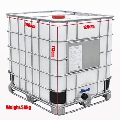 DC53D de aço galvanizado IBC Tote Liquid Packaging químico plástico